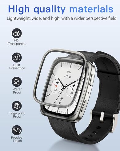 عبوتان من واقي الشاشة لـ Amazfit Active 2 Square، طبقة حماية ثلاثية الأبعاد لتغطية الشاشة الكاملة لساعة Amazfit Active 2 Square الذكية، وضوح عالي الدقة، مضاد للخدش، خالٍ من الفقاعات in Saudi Arabia