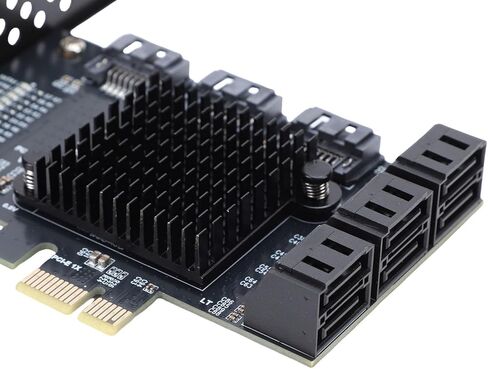 ASHATA PCIE 1X إلى بطاقة التحكم Serial ATA3.0، بطاقات توسيع 9 منافذ 6 جيجابت في الثانية، محول PCIE3.0 GEN3 Serial ATA3.0 للكمبيوتر المكتبي in Saudi Arabia