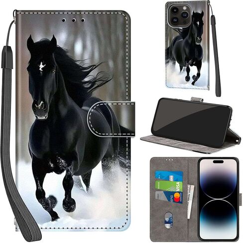 حافظة محفظة لهاتف iPhone 15 Pro Max، مع [3 فتحات للبطاقات]، غطاء قلاب واقٍ من جلد البولي يوريثان بقفل مغناطيسي مقاوم للصدمات مقاس 6.7 بوصات، وردي وردي in Saudi Arabia