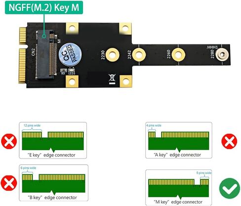 محول Yosoo Health Gear PCIe M.2 SSD، محول مفاتيح PCIe صغير إلى NVMe M مع دعامة تثبيت لترقية الكمبيوتر المحمول بطول 2230 2242 2260 2280 in Saudi Arabia