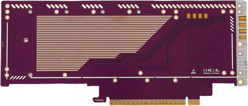 بطاقة تمديد PCIE 5.0 x16 إلى NVMe M.2 SSD، تصل إلى 512 جيجابت في الثانية، تدعم PCIE 5.0 4.0 3.0، بطاقة محول M2، تشغيل التوصيل لـ 8 وأحدث، OS X، Linux in Kuwait
