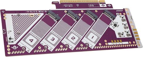 بطاقة تمديد PCIE 5.0 x16 إلى NVMe M.2 SSD، تصل إلى 512 جيجابت في الثانية، تدعم PCIE 5.0 4.0 3.0، بطاقة محول M2، تشغيل التوصيل لـ 8 وأحدث، OS X، Linux in Kuwait