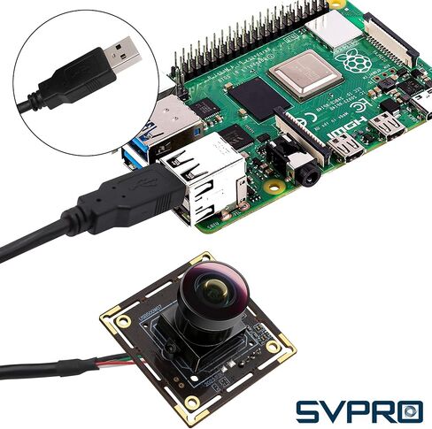 وحدة كاميرا USB SVPRO 5 ميجابكسل، 1944P 30 إطارًا في الثانية، زاوية واسعة، عدسة عين السمكة M12، مستشعر IMX335، توصيل وتشغيل كاميرا ويب صناعية للأمان، طابعات ثلاثية الأبعاد، كاميرا Lightburn لنظام التشغيل Windows/Mac/Linux/Android in Saudi Arabia