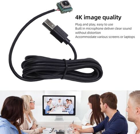 وحدة كاميرا USB 12 ميجابكسل، لوحة كاميرا فيديو صغيرة 4K UVC USB2.0، ميكروفون مدمج، عدسة 90 درجة، تركيز تلقائي، اتصال 4 اتجاهات in Saudi Arabia