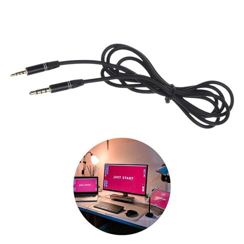 3.5mm to 2.5mm Cable 3.5mm TRRS Male to 2.5mm TRRS Male Stereo Mic Aux Cord Auxiliary Cable, 1.2m, Black in Kuwait