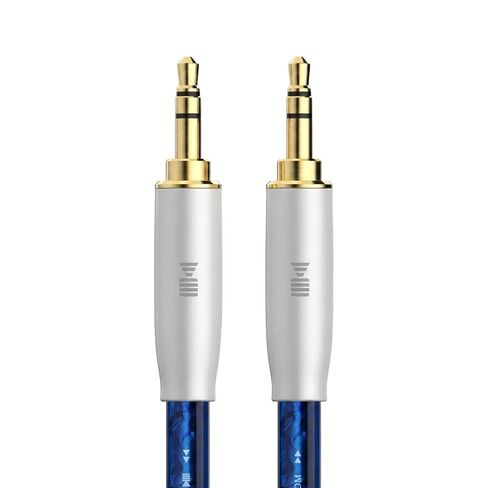 3.5mm Male to Male Audio Cable, Hi-Res Lossless Sound Aux Cord with Silver-Plated OCC Process Single Crystal Copper, Compatible with Car Stereo, Amplifier, Home Theater, 3.2FT/1.0M in Saudi Arabia