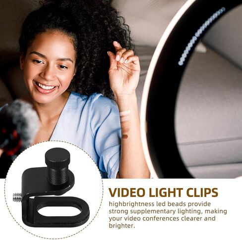 Video Conference Light Clamp LED Fill Light Bracket with Strong Clip Portable Attachment for Laptop Phone Computer Night Office Use in Kuwait