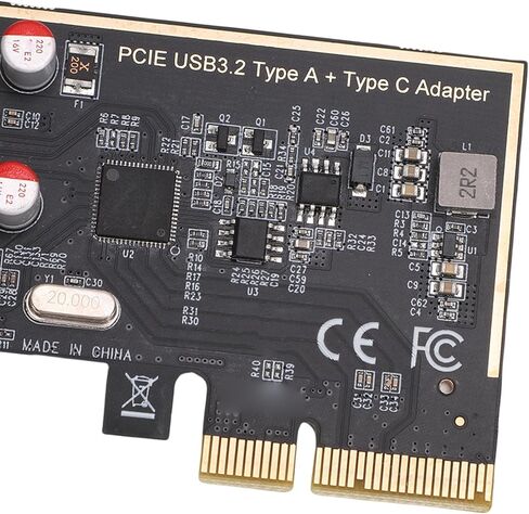 بطاقة Bewinner PCIe إلى USB 3.2 Gen 1، وبطاقة توسيع USB C وA بسرعة 5 جيجابت في الثانية لأجهزة الكمبيوتر المكتبية، ومحول بمنفذين مع شريحة ASM1142، التوصيل والتشغيل لنظام Win 10 11، لنظام Linux، لنظام التشغيل OS X in Kuwait