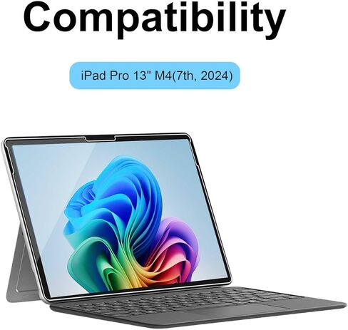 واقي شاشة زجاجي ورقي من Adeway لجهاز Surface Pro 12 بوصة (2025) - زجاج وورقة 2 في 1، حماية قوية 9H، ملمس ورق، مضاد للتوهج، متوافق مع قلم Surface، عبوتان in Kuwait