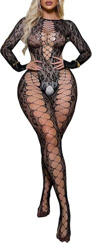 المرأة مثير الملابس الداخلية ارتداءها شبكة صيد السمك Bodystocking ليوبارد بذلة الهذيان قطعة واحدة Bodydoll زائد الحجم in Kuwait