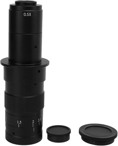 EVTSCAN Monocular Lens, 180X Zoom, C Mount, Alloy, Black, LED Light, for VGA USB Industrial Video Microscope Camera in Saudi Arabia