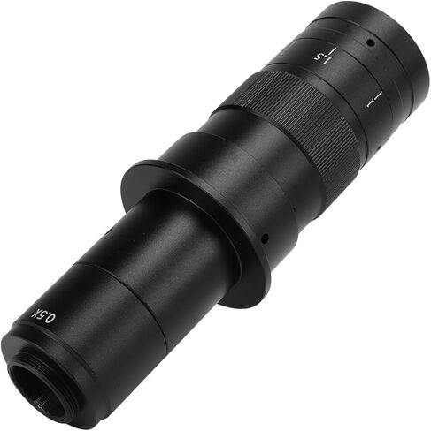 EVTSCAN Monocular Lens, 180X Zoom, C Mount, Alloy, Black, LED Light, for VGA USB Industrial Video Microscope Camera in Saudi Arabia