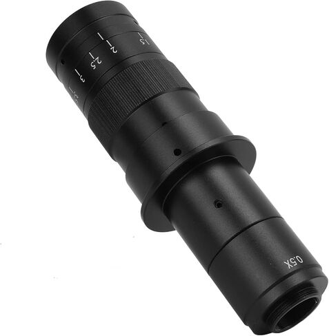 EVTSCAN Monocular Lens, 180X Zoom, C Mount, Alloy, Black, LED Light, for VGA USB Industrial Video Microscope Camera in Saudi Arabia