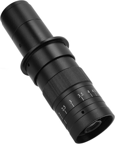 EVTSCAN Monocular Lens, 180X Zoom, C Mount, Alloy, Black, LED Light, for VGA USB Industrial Video Microscope Camera in Saudi Arabia