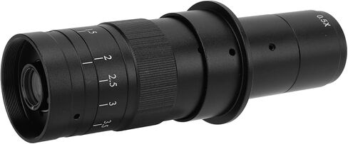 EVTSCAN Monocular Lens, 180X Zoom, C Mount, Alloy, Black, LED Light, for VGA USB Industrial Video Microscope Camera in Saudi Arabia