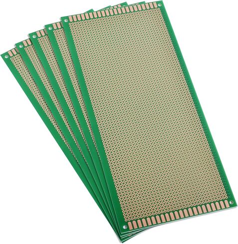 5 قطع من لوحة PCB مقاس 10 × 22 سم لوحة مثالية من جانب واحد، ولحام ولوحة توصيل إلكترونية مطلية بالنحاس، ونماذج أولية من لوحات دوائر PCB لمشاريع اللحام الإلكترونية DIY (4 بوصة × 8.6 بوصة) in Kuwait