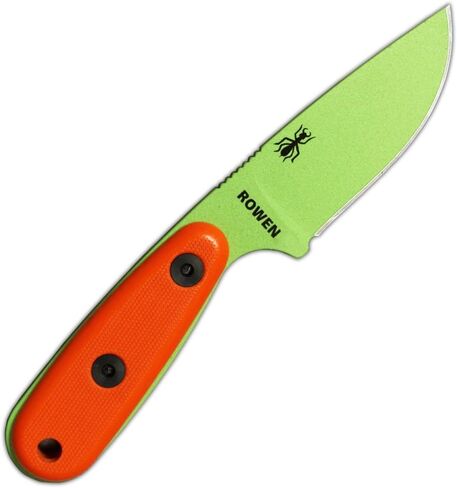 ESEE Izula Venom سكين ذو نصل أخضر ثابت مع مقابض برتقالية G10 وغمد بوليمر مصبوب in Kuwait
