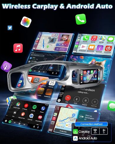 4G+64G Car Stereo for Dodge Charger 2011 2012 2013 2014 with Wireless Carplay & Android Auto - 9 Inch Android 15 Touchscreen Radio with EQ/5GHz WiFi/GPS/SWC, AHD Rear View Camera in Saudi Arabia