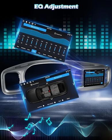 4G+64G Car Stereo for Dodge Charger 2011 2012 2013 2014 with Wireless Carplay & Android Auto - 9 Inch Android 15 Touchscreen Radio with EQ/5GHz WiFi/GPS/SWC, AHD Rear View Camera in Saudi Arabia