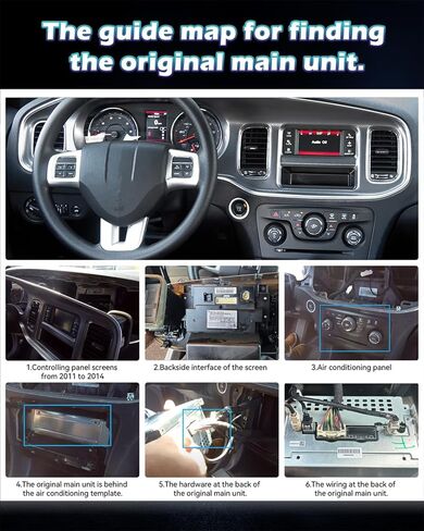 4G+64G Car Stereo for Dodge Charger 2011 2012 2013 2014 with Wireless Carplay & Android Auto - 9 Inch Android 15 Touchscreen Radio with EQ/5GHz WiFi/GPS/SWC, AHD Rear View Camera in Saudi Arabia