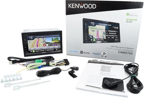KENWOOD DNR476S 6.8" Car Stereo, Garmin Navigation Built in, Inrix Traffic Service, CarPlay and Android Auto, Bluetooth | Plus KENWOOD CMOS-240U Universal Backup Camera in Saudi Arabia