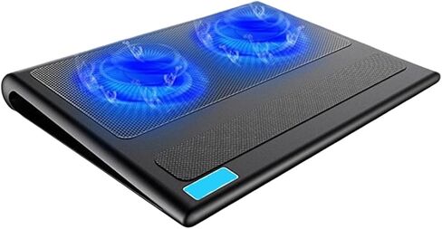 وسادة تبريد مع حامل قابل للتعديل لأجهزة الكمبيوتر المحمولة مقاس 12-16 بوصة: مروحة USB مضادة للانزلاق تعمل على كتم الصوت in Saudi Arabia