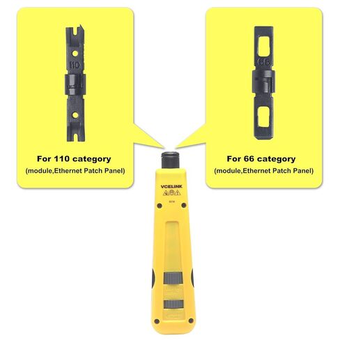 VCELINK 50-Pack RJ45 Cat6 Keystone Jack White Bundle with 1-Pack Punch Down Tool with 110 and 66 Blades and 2-Pack Mini Wire Stripper Cutter in Saudi Arabia
