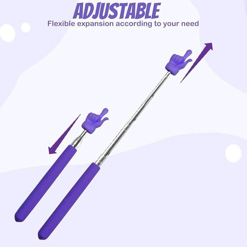 2 Pcs Telescopic Teacher Pointer Stick, Extendable Pointer Teacher Pointers for Classroom, Retractable Hand Pointer Finger Pointer Stick Elementary School Kindergarten Teacher Supplies (Purple) in Saudi Arabia