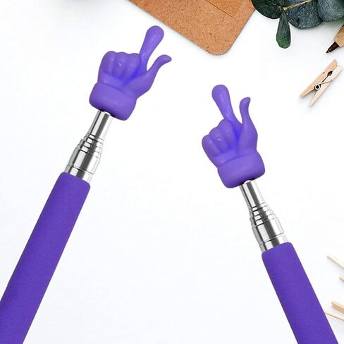 2 Pcs Telescopic Teacher Pointer Stick, Extendable Pointer Teacher Pointers for Classroom, Retractable Hand Pointer Finger Pointer Stick Elementary School Kindergarten Teacher Supplies (Purple) in Saudi Arabia