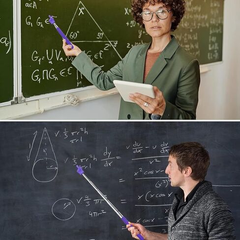 2 Pcs Telescopic Teacher Pointer Stick, Extendable Pointer Teacher Pointers for Classroom, Retractable Hand Pointer Finger Pointer Stick Elementary School Kindergarten Teacher Supplies (Purple) in Saudi Arabia