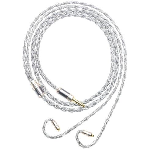 6N Single Crystal Silver IEM Cable for Sennheiser IE900 IE600 IE300 IE200 4.4mm Balanced Hi-Fi Earphone Audio Upgrade Cable (3.5mm Plug) in Saudi Arabia