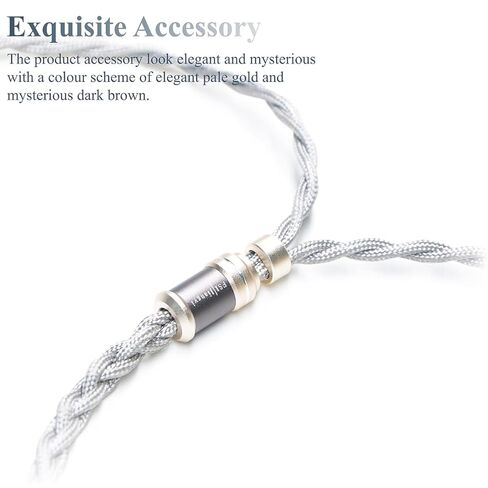 6N Single Crystal Silver IEM Cable for Sennheiser IE900 IE600 IE300 IE200 4.4mm Balanced Hi-Fi Earphone Audio Upgrade Cable (3.5mm Plug) in Saudi Arabia