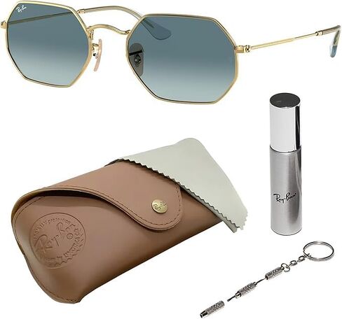 Ray-Ban RB3556N OCTAGONAL CLASSIC Square-Round Shaped Sunglasses for Men & Women with Official RAYBAN Eyewear Kit in Saudi Arabia