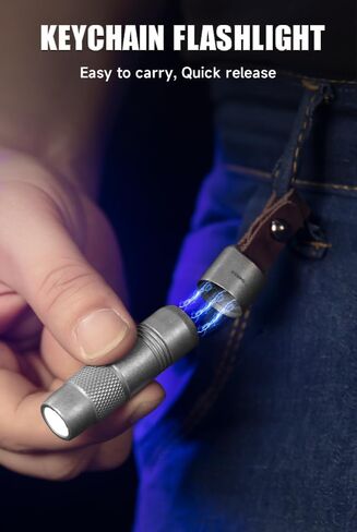 مصباح يدوي مغناطيسي KEEPO LINK Titanium EDC، 160 لومن 3 أوضاع قابلة لإعادة الشحن USB C لشحن سلسلة مفاتيح صغيرة للحمل اليومي، OLF01 in Kuwait