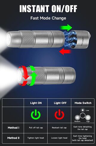 مصباح يدوي مغناطيسي KEEPO LINK Titanium EDC، 160 لومن 3 أوضاع قابلة لإعادة الشحن USB C لشحن سلسلة مفاتيح صغيرة للحمل اليومي، OLF01 in Kuwait