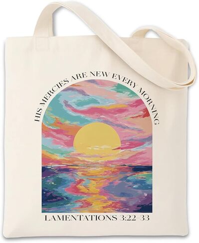 Geondos Boho Wildflower Canvas Tote Bag, Let me Tell You About My Jesus Quote Totes, Christian Verse Quote Reusable Shopping Bags, Shoulder Bags for Casual Vacation Shopping Work in Saudi Arabia