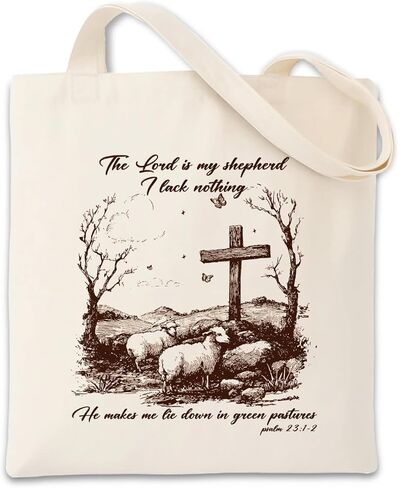 Geondos Boho Wildflower Canvas Tote Bag, Let me Tell You About My Jesus Quote Totes, Christian Verse Quote Reusable Shopping Bags, Shoulder Bags for Casual Vacation Shopping Work in Saudi Arabia