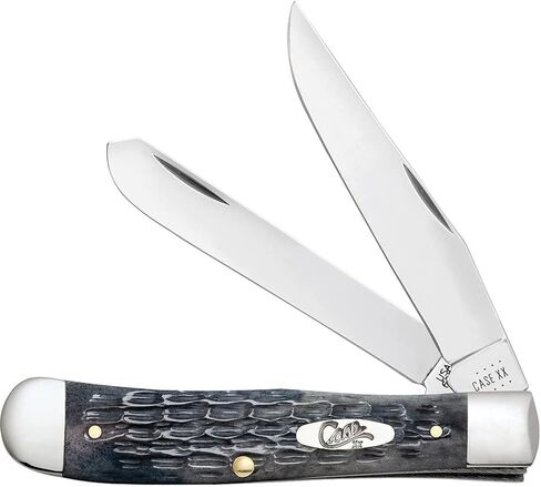 Case XX WR POCKET KNIFE TRAPPER - POCKET WORN GRAY BONE CRANDALL JIG, ITEM 58410, LENGTH CLOSED 4 1/8 INCH (6254 CS) in Saudi Arabia