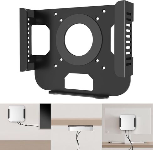 حامل معدني لجهاز Mac Mini M1 M2 على الحائط وتحت المكتب لجهاز Mac Mini Mid 2011 إلى 2023 M1 M2 للتركيب خلف الشاشة مع وسادات مضادة للخدش ودعامة تثبيت على الحائط متوافقة مع Mac Mini مع حامل قلم in Saudi Arabia