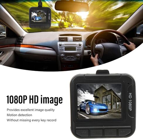 Cam, 1080P Full Car DVR Dashboard Camera Video Recorder, 1.6in Color Display, Motion Detection and Recording, for Car, Truck, in Saudi Arabia