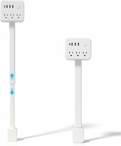عصا تمديد المخرج - تتميز بـ 3 منافذ USB-A، و1 USB-C و3 منافذ تيار متردد، وتمتد من 17.7 بوصة إلى 27.6 بوصة، وتدور 180 درجة للوصول إلى المنافذ التي يصعب الوصول إليها، وأريكة توسيع منفذ كهربائي للحائط، ومنضدة ليلية، ومكاتب in Saudi Arabia