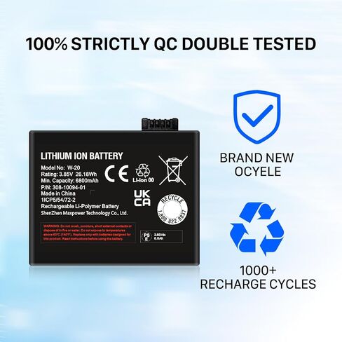 بطارية 6800 مللي أمبير W-20 لـ NETGEAR Nighthawk 5G WiFi 6 Mobile Hotspot Pro من AT&T W-20 MR5100 MR5200، MR5200-100EUS بطارية بديلة ذات سعة أعلى in Kuwait