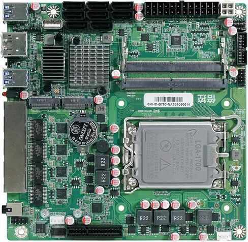 اللوحة الأم Q670 NAS Mini ITX (LGA1700، معالج سطح المكتب الجيل 12/13/14)، 2 * SIDIMM DDR5 MAX 64G، 2 * M.2 NVMe، 8 * SATA، i226-LM 2.5G vPro 17 * 17 سم لوحة رئيسية ITX لجهاز التوجيه الناعم in Kuwait