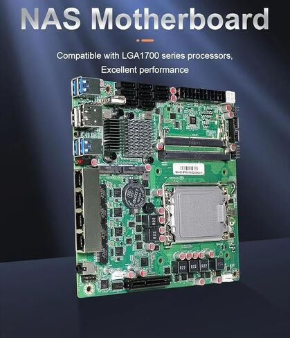 اللوحة الأم Q670 NAS Mini ITX (LGA1700، معالج سطح المكتب الجيل 12/13/14)، 2 * SIDIMM DDR5 MAX 64G، 2 * M.2 NVMe، 8 * SATA، i226-LM 2.5G vPro 17 * 17 سم لوحة رئيسية ITX لجهاز التوجيه الناعم in Kuwait