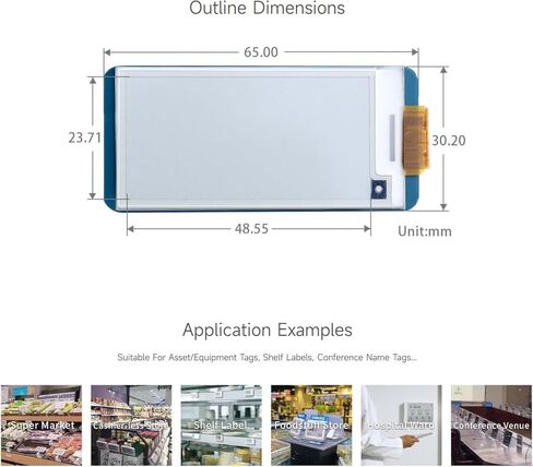 2.13inch E-Ink Display HAT (V4) for Raspberry Pi 5/4B/3B+/3B/2B/B+/A+/Zero/Zero W/WH/Zero 2W Series Boards 250x122 Resolution SPI Interface Supports Partial Refresh @XYGStudy in Saudi Arabia