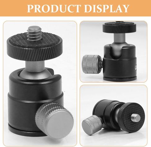 Gadpiparty Aluminum Alloy Mini Ball Head Tripod Adapter 1/4" Screw Rotatable Camera Desk Mount for DSLR and Projector Support in Saudi Arabia
