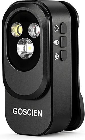 مصباح يدوي GOSCIEN Pro قابل لإعادة الشحن EDC بمشبك 500 لومن مع ثلاثة حلول إضاءة USB C شحن مغناطيسي IPX6 مصباح يدوي مقاوم للماء لركوب الدراجات، في الهواء الطلق وغيرها (أسود) in Kuwait