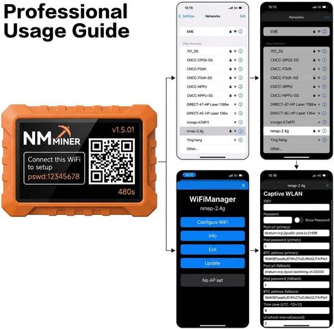 NM Miner 1000K – Bitcoin Lottery Miner for Solo Mining, Crypto Mining Hardware, Low Power USB BTC Miner Alternative, Mini Bitcoin Miner Desktop Gadget for Blockchain Enthusiasts (1000K) in Saudi Arabia