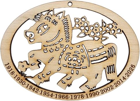 Year of The Goat Chinese Zodiac Ornament, Chinese Zodiac Year of The Sheep Ornaments for Christmas Tree, Unique Lunar New Year Decorations, Lunar New Year Ram Gifts in Saudi Arabia