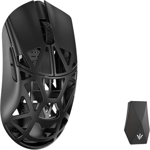 MK x WLMOUSE Beast X Max Wireless 8K Mouse with Solid Sides (OM Optical, Black) in Saudi Arabia